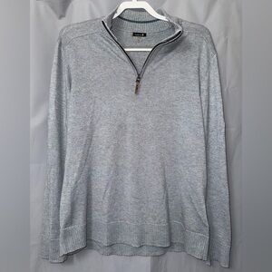 Smartwool Sparwood 1/2 Zip Sweater Men L Gray Merino Wool Blend Long Sleeve